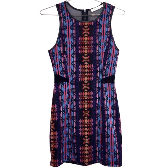 Lush Dresses & Skirts - LUSH Aztec tribal patterned sleeveless dress sz S